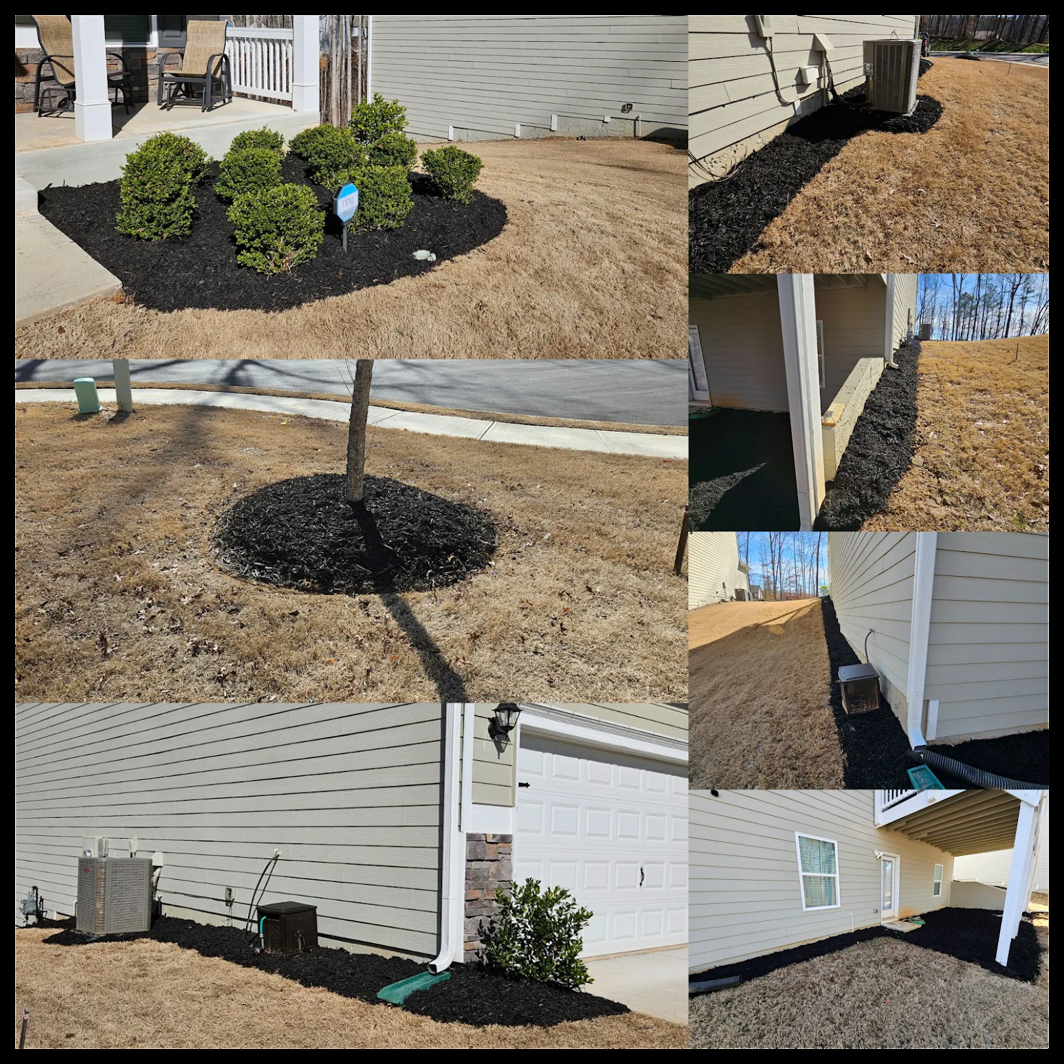 Black Mulch Installation completed by The Lawn Guy